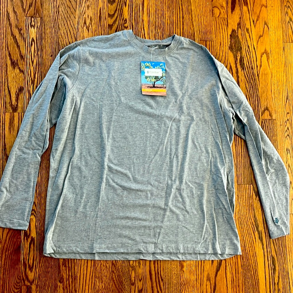 Coolibar sun protection shirt. UPF 50+ Gray, long sleeve, Adult XXL. NWT.